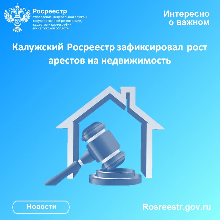 Калужский Росреестр зафиксировал рост арестов на недвижимость.