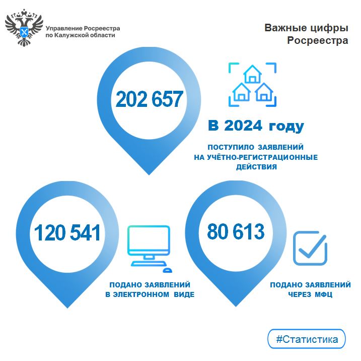 За 2024 год в областной Росреестр поступило почти 203 тысячи заявлений.