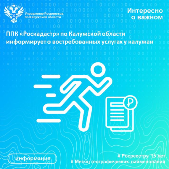 ППК «Роскадастр» по Калужской области информирует о востребованных услугах у калужан. ППК «Роскадастр» по Калужской области информирует о востребованных услугах у калужан.