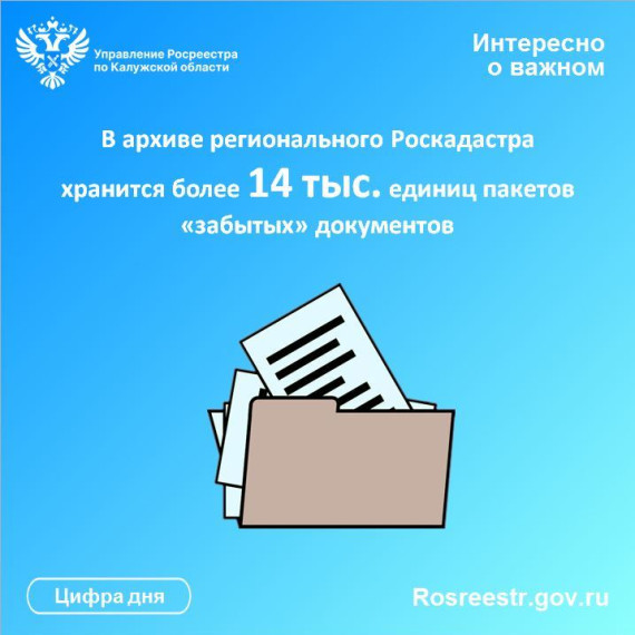 Порядка 14 тысяч документов калужане «забыли» в Роскадастре. Порядка 14 тысяч документов калужане «забыли» в Роскадастре.