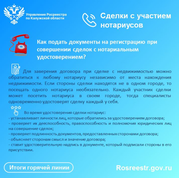 По итогам «горячей линии» Росреестра:.
